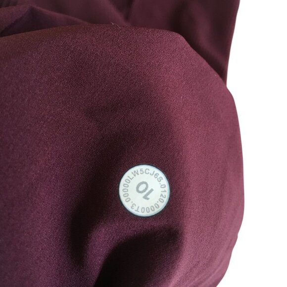 Lululemon Urban Strides Super High Rise Pants Cassis Purple Red Women's Size 10 - Picture 10 of 11